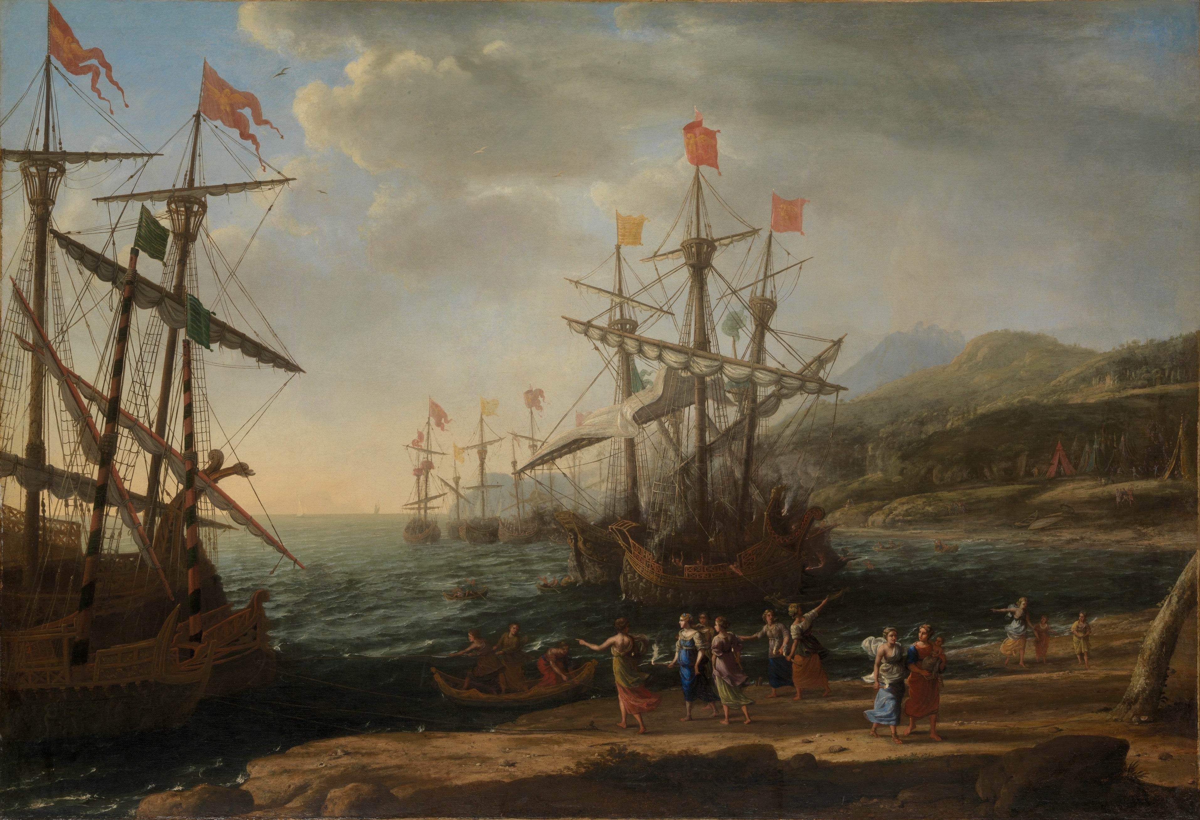 Les Troyennes incendient leur flotte - Claude Lorrain