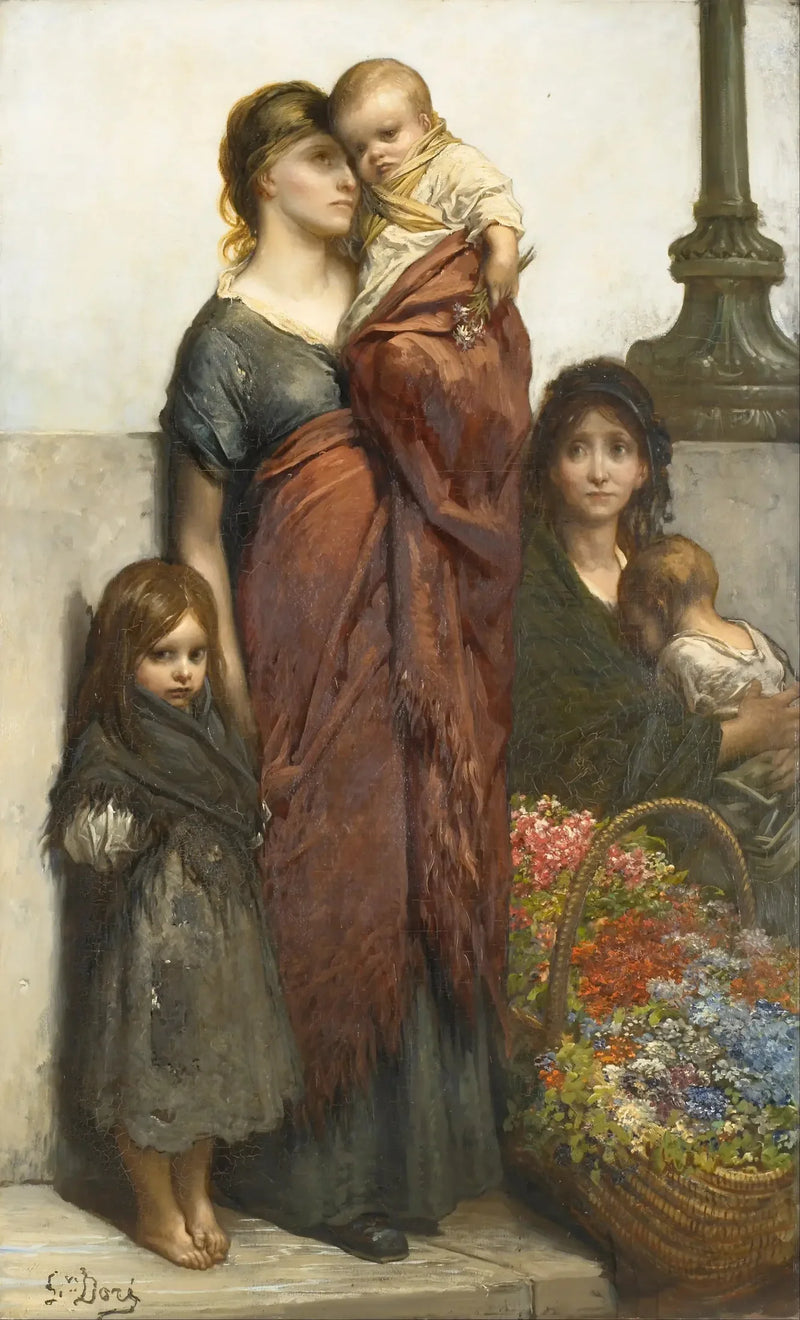 Les vendeurs de fleurs de Londres - Gustave Doré