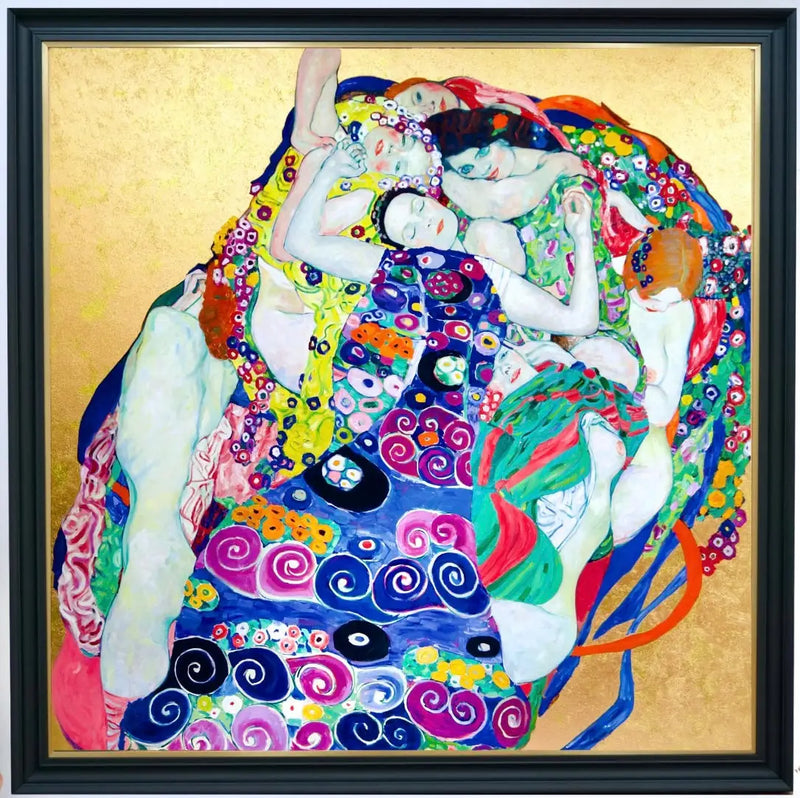 Les Vierges – Une Œuvre Réimaginée de Gustav Klimt par Master Apollon | 200 x 200 cm