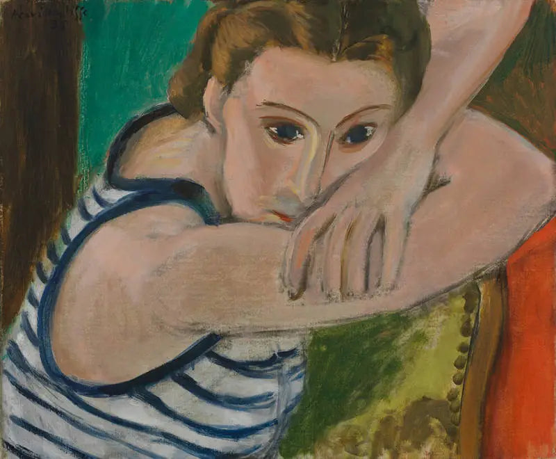 Reproduction du tableau « Les Yeux bleus - Henri Matisse » par Alpha Reproduction en peinture à l’huile