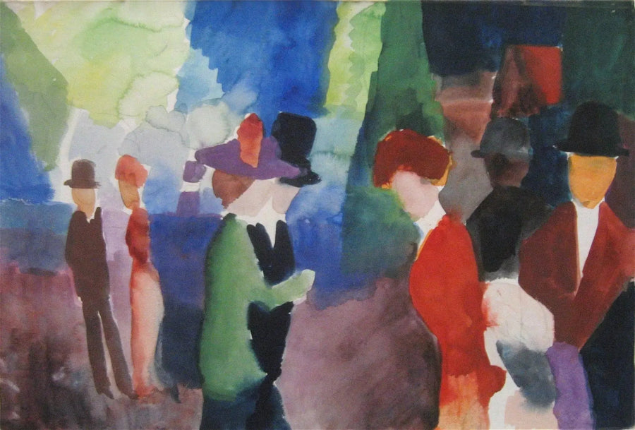 Leute, die sich begegnen - August Macke