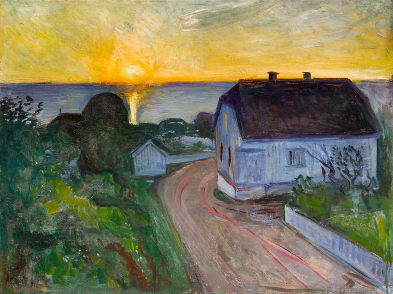Lever de soleil à Åsgårdstrand - Edvard Munch