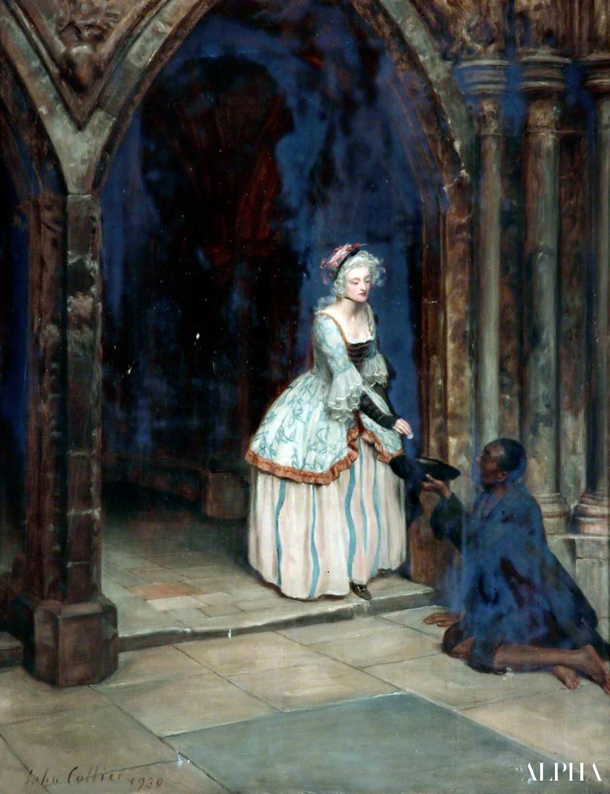Reproduction du tableau « L'homme mendiant - John Collier » par Alpha Reproduction en peinture à l’huile