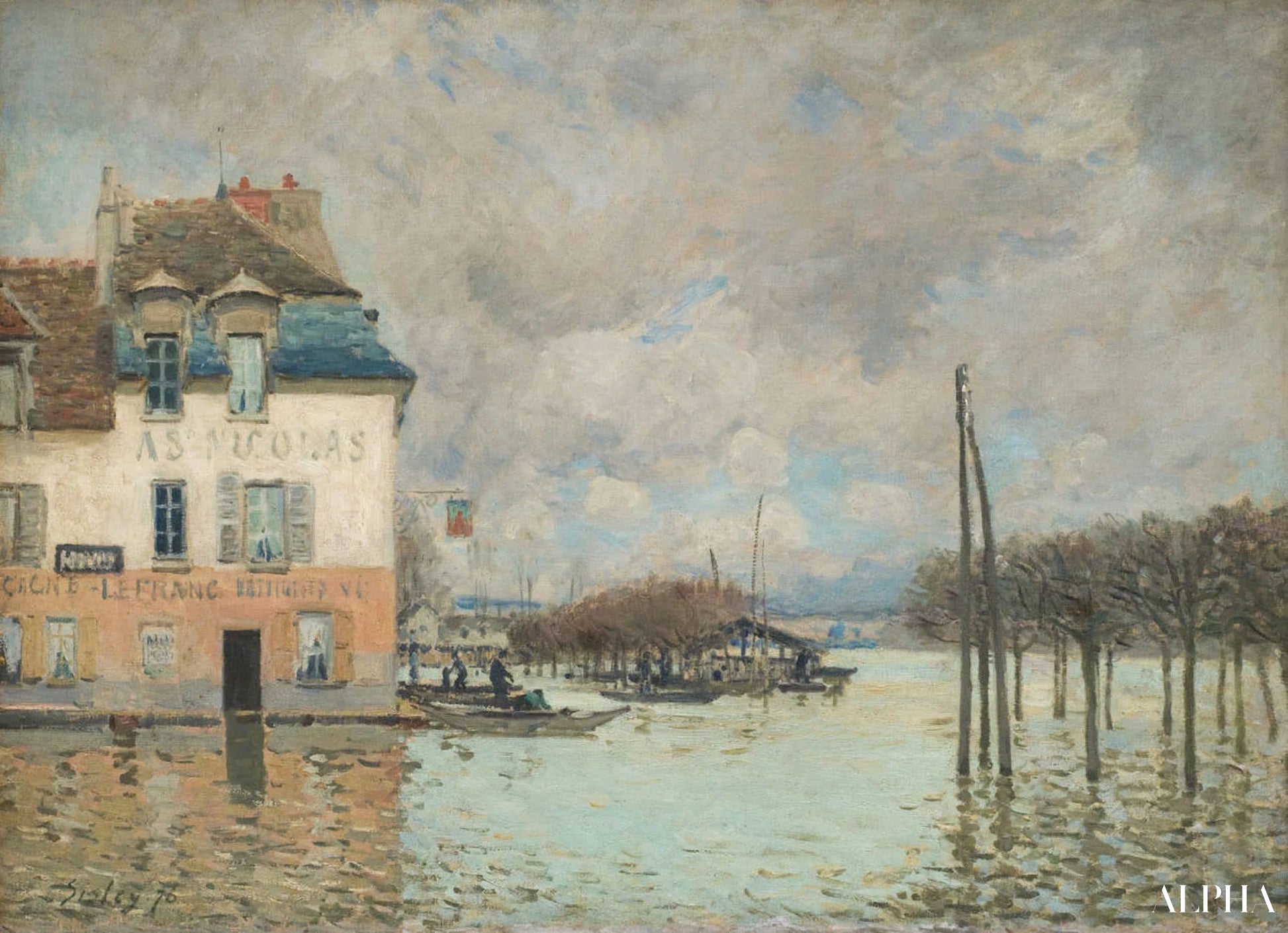 Reproduction du tableau « L'inondation à Port-Marly - Alfred Sisley » par Alpha Reproduction en peinture à l’huile