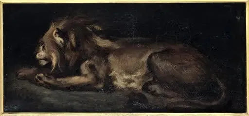 Lion couché - Eugène Delacroix