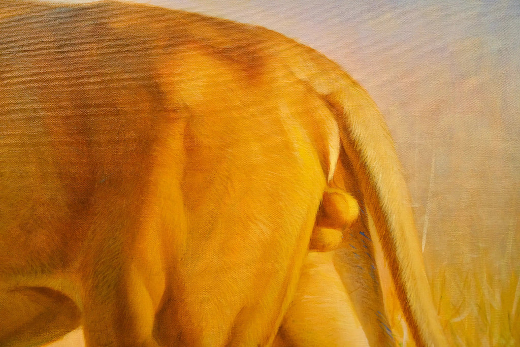 Lion dans la savane | 150 x 100 cm image 5 reproduction artisanale de tableau