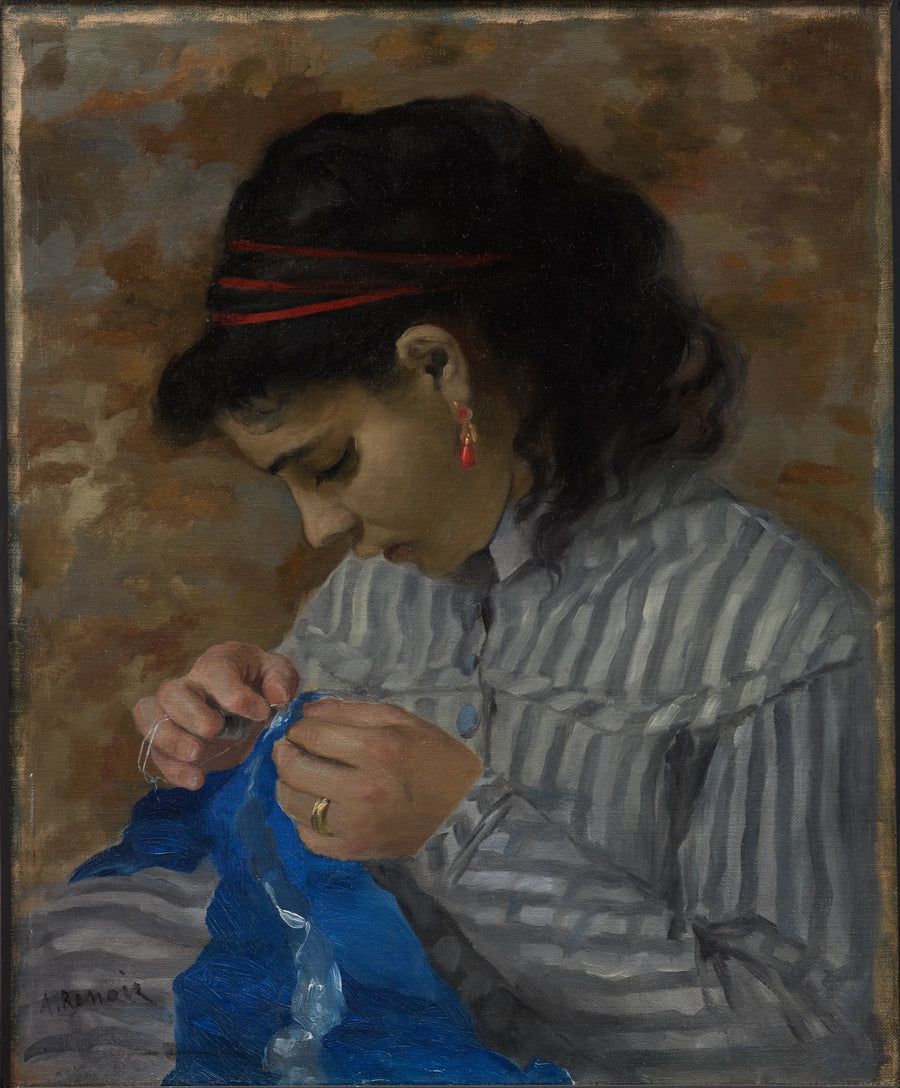 Lise cousant, vers 1867–1868 – Pierre-Auguste Renoir