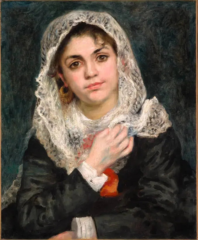 Lise dans un Châle Blanc - Pierre-Auguste Renoir