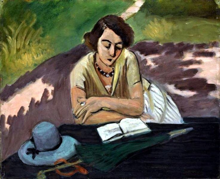 Reproduction du tableau « Liseuse à l'ombrelle - Henri Matisse » par Alpha Reproduction en peinture à l’huile