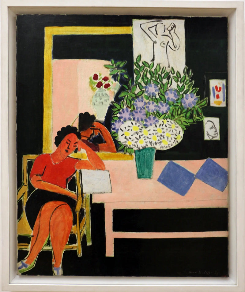 Liseuse sur fond noir - Henri Matisse