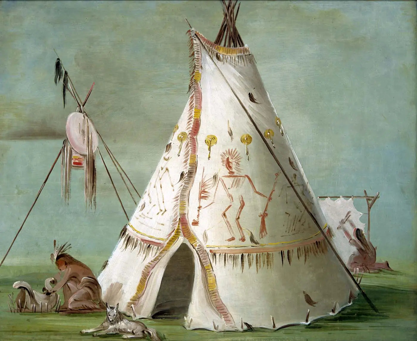Loge des Corbeaux des Vingt-cinq Peaux de Buffle - George Catlin - Alpha Reproduction