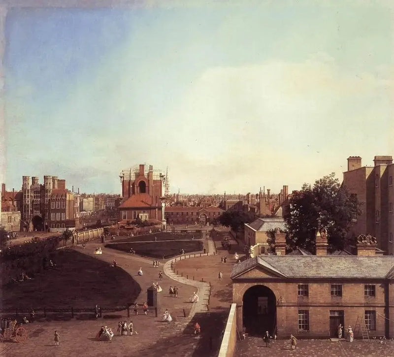 Londres : Whitehall et le Privy Garden depuis Richmond House - Canaletto