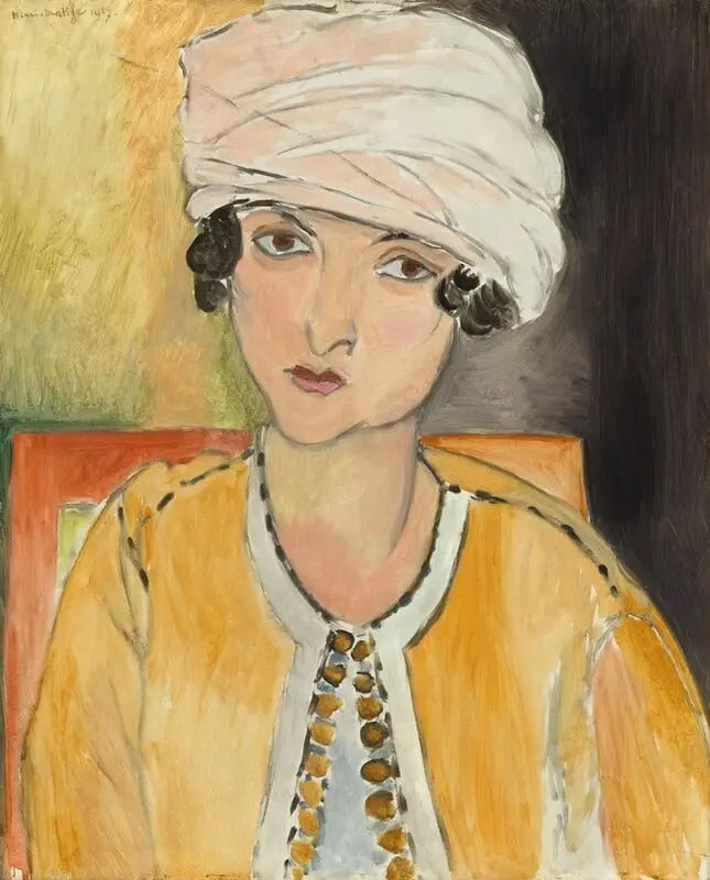 Reproduction du tableau « Lorette avec turban, veste jaune - Henri Matisse » par Alpha Reproduction en peinture à l’huile