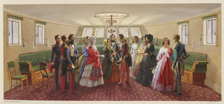 Louis-Philippe prenant congé de la reine Victoria à bord du yacht royal - Franz Xaver Winterhalter