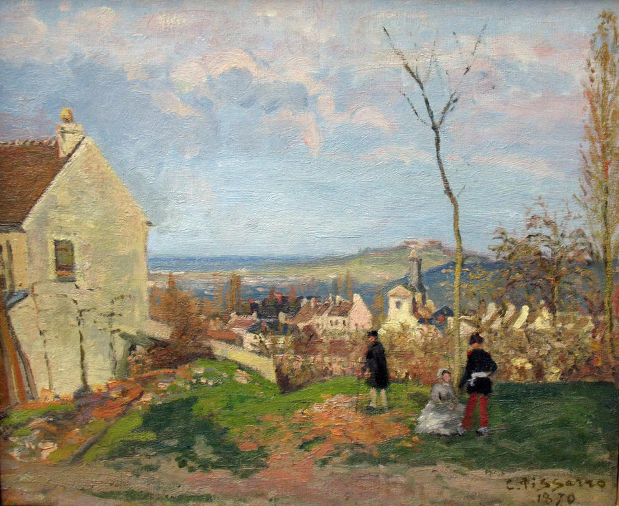 Louveciennes avec le Mont Valérien en arrière-plan - Camille Pissarro