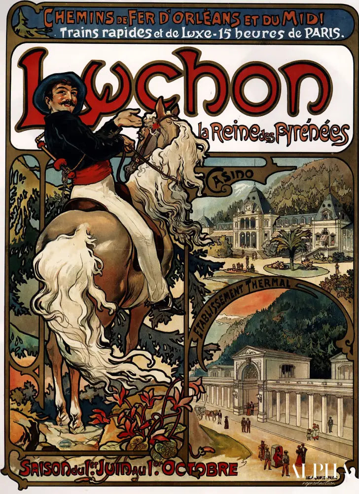 Luchon - Mucha - Reproductions de tableaux et peintures haut de gamme