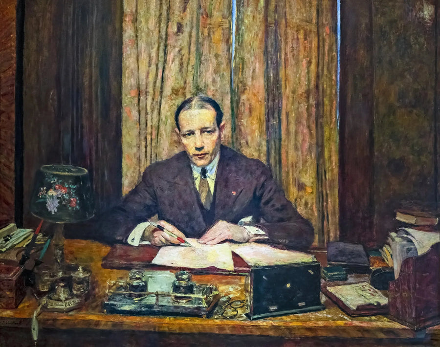 Lucien Rosengart à sa table de travail - Édouard Vuillard