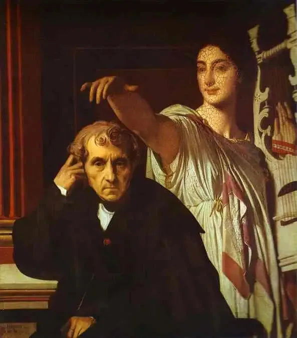 Luigi Cherubini et la muse de la poésie lyrique - Jean-Auguste-Dominique Ingres