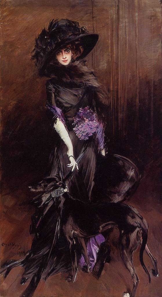 Luisa Casati (1881-1957) avec un lévrier - Giovanni Boldini