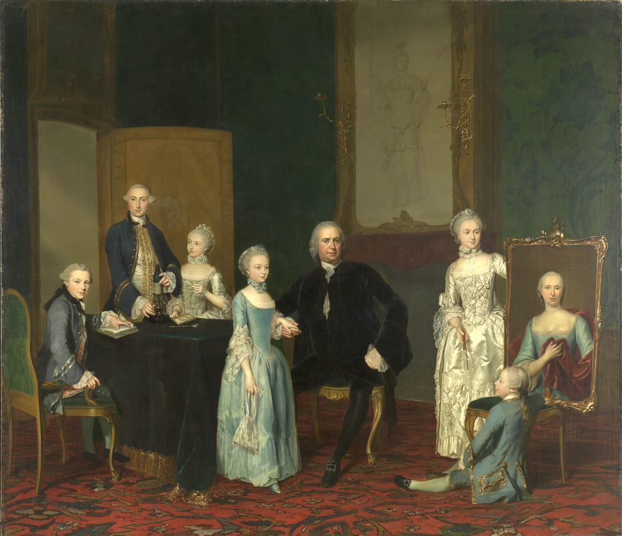M. Pieter Cornelis Hasselaer (1720-97), conseiller des Indes et maire d'Amsterdam avec sa famille - George van der Mijn