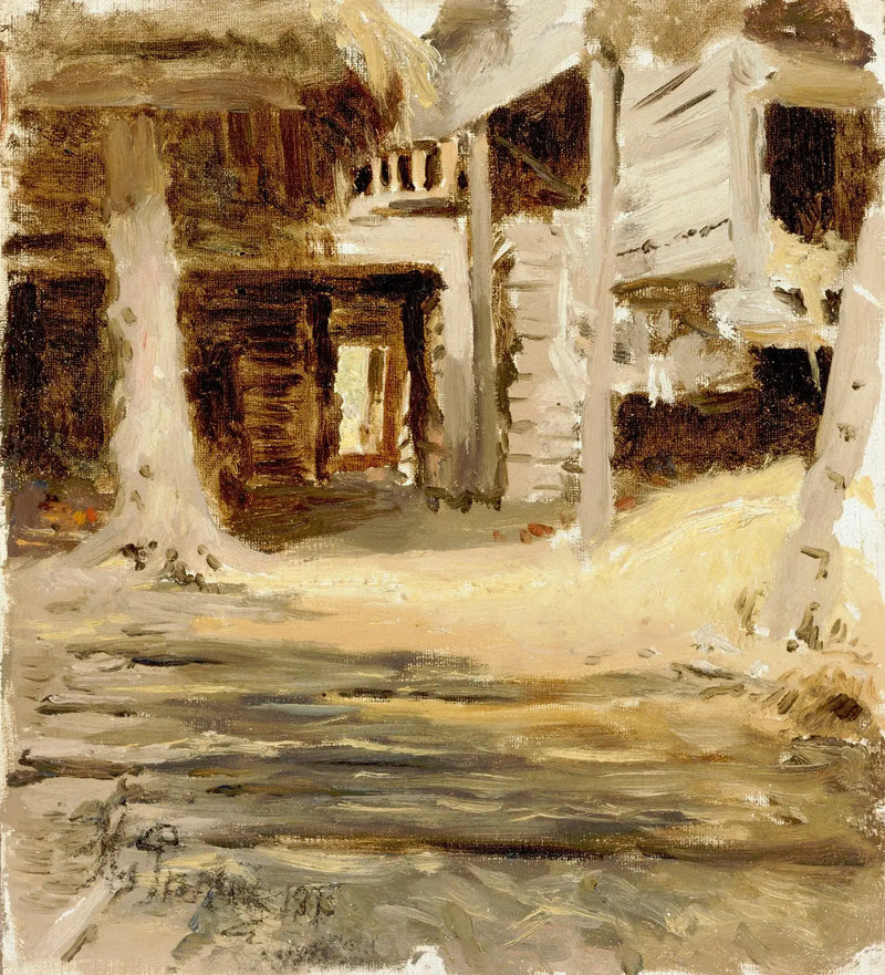 Maalaistalon piha - Ilya Repin