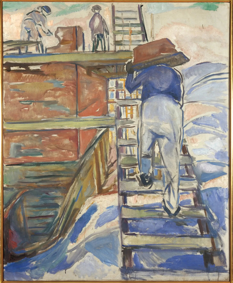 Maçon sur l'échelle - Edvard Munch
