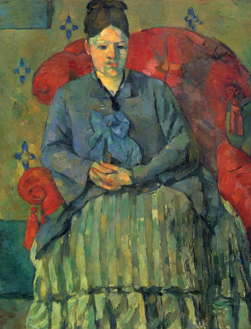 Madame Cézanne à la jupe rayée - Paul Cézanne