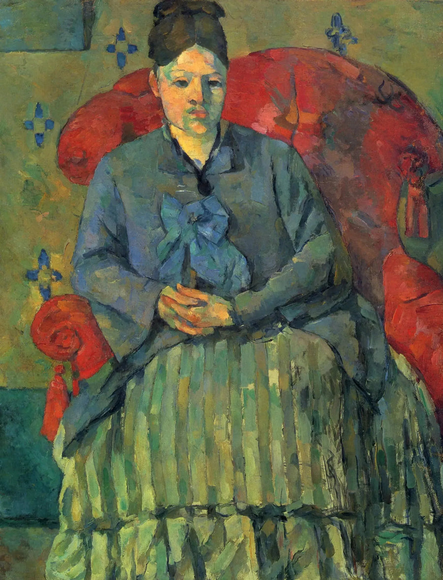 Madame Cézanne à la jupe rayée - Paul Cézanne