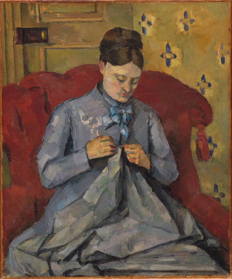 Madame Cézanne cousant - Paul Cézanne