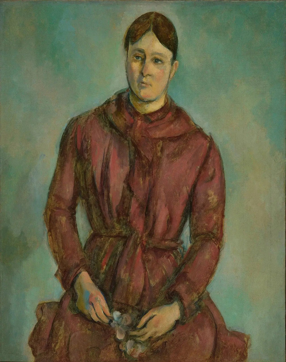 Madame Cézanne en robe rouge - Paul Cézanne image 1 reproduction réalisée par Alpha Reproduction