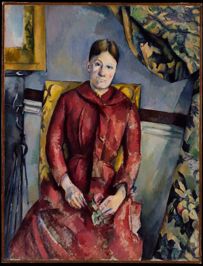 Madame Cézanne en robe rouge - Paul Cézanne