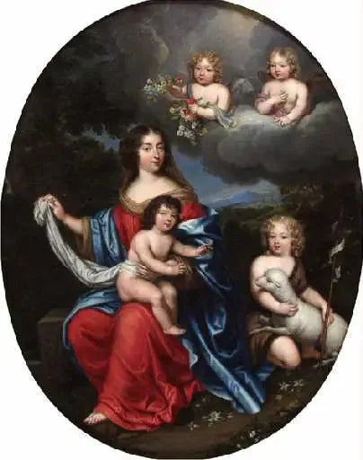 Madame de Montespan et ses enfants - Pierre Mignard image 1 copie de tableau peinte à la main