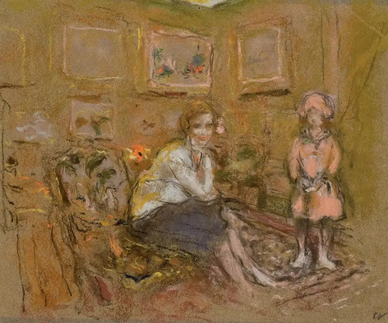 Madame Gaston Lévy et sa fille - Édouard Vuillard