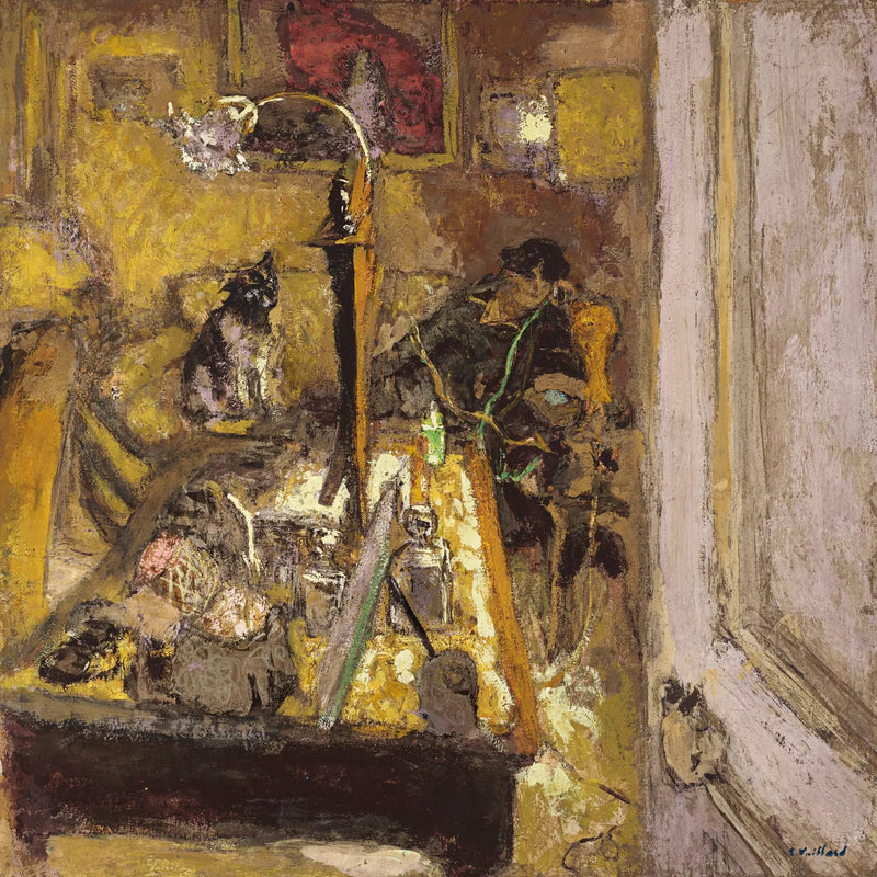 Madame Hessel téléphonant dans son boudoir - Édouard Vuillard