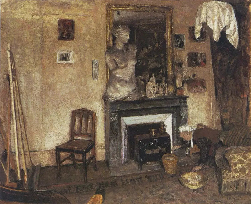 Madame Vuillard allume le mirus - Édouard Vuillard