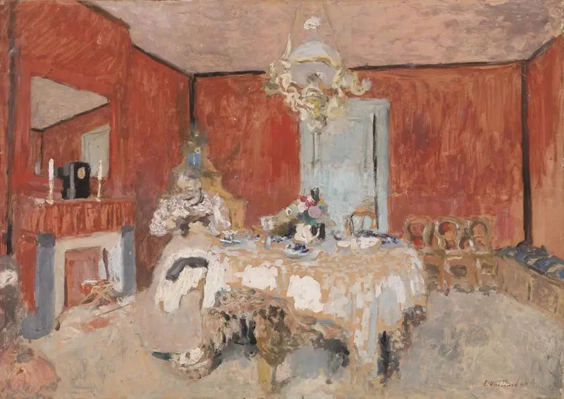 Madame Vuillard dans la salle à manger à Villerville - Édouard Vuillard