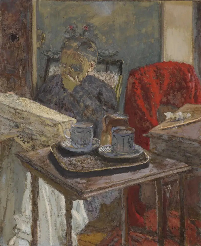 Madame Vuillard lisant le journal - Édouard Vuillard
