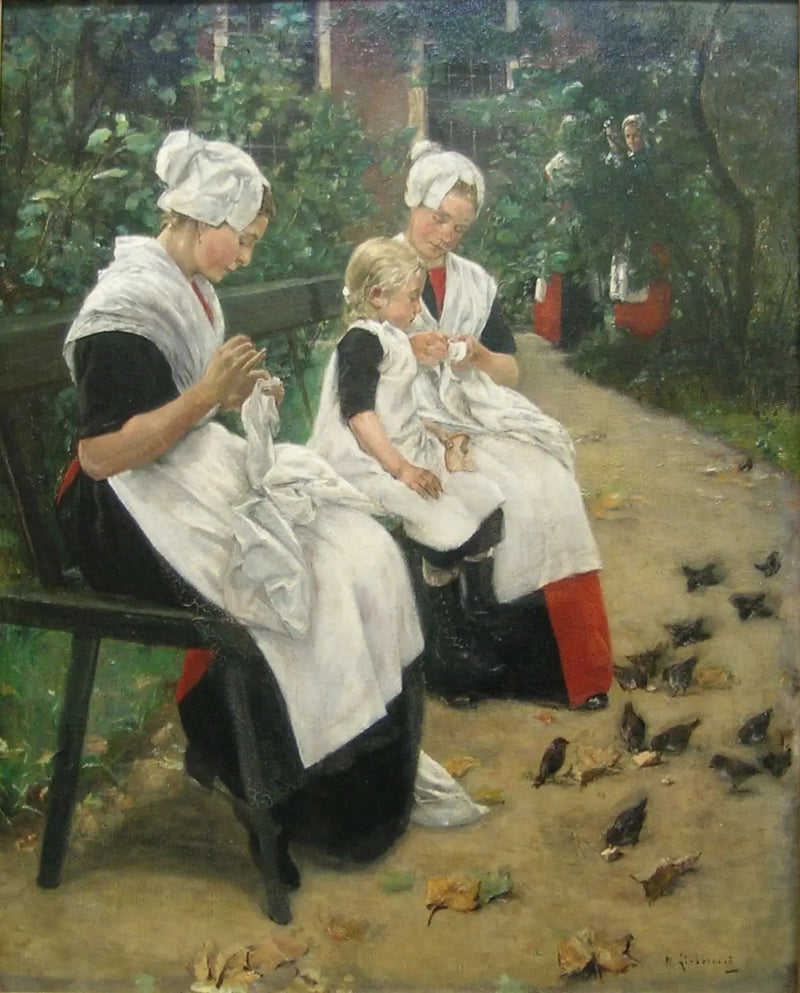 Mädchen im Garten - Max Liebermann