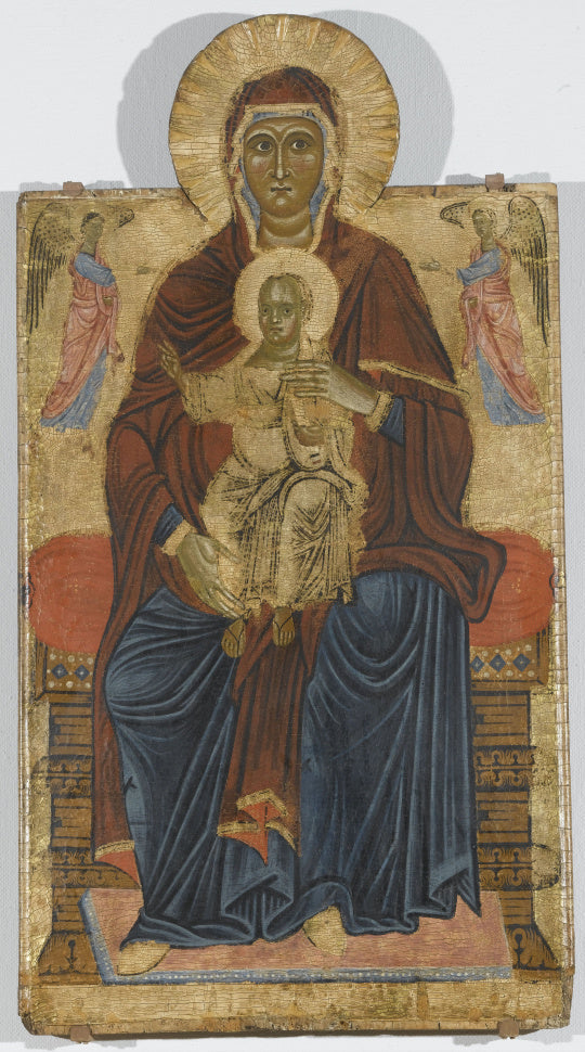 Madone à l'Enfant entourée de deux anges - Master of the Bigallo Crucifix