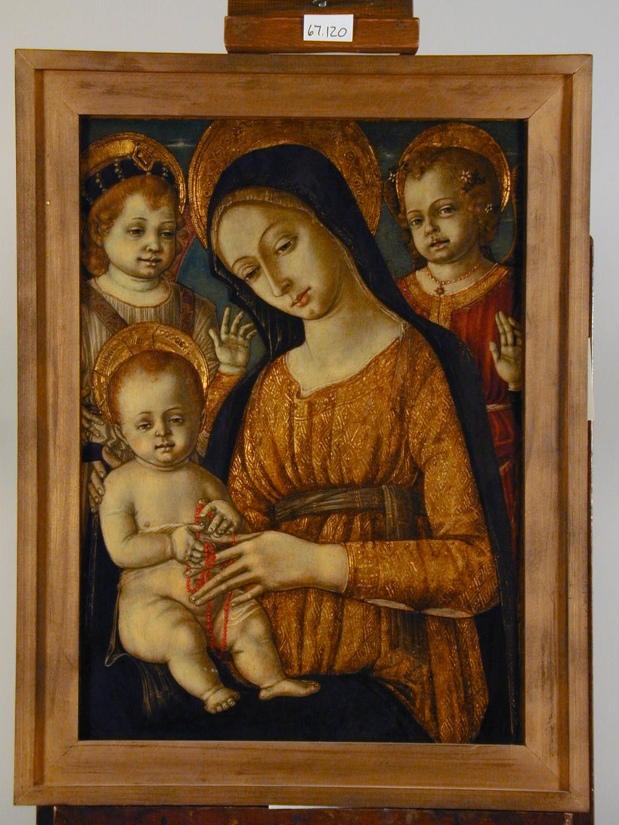 Madone avec un enfant avec des anges - Matteo di Giovanni