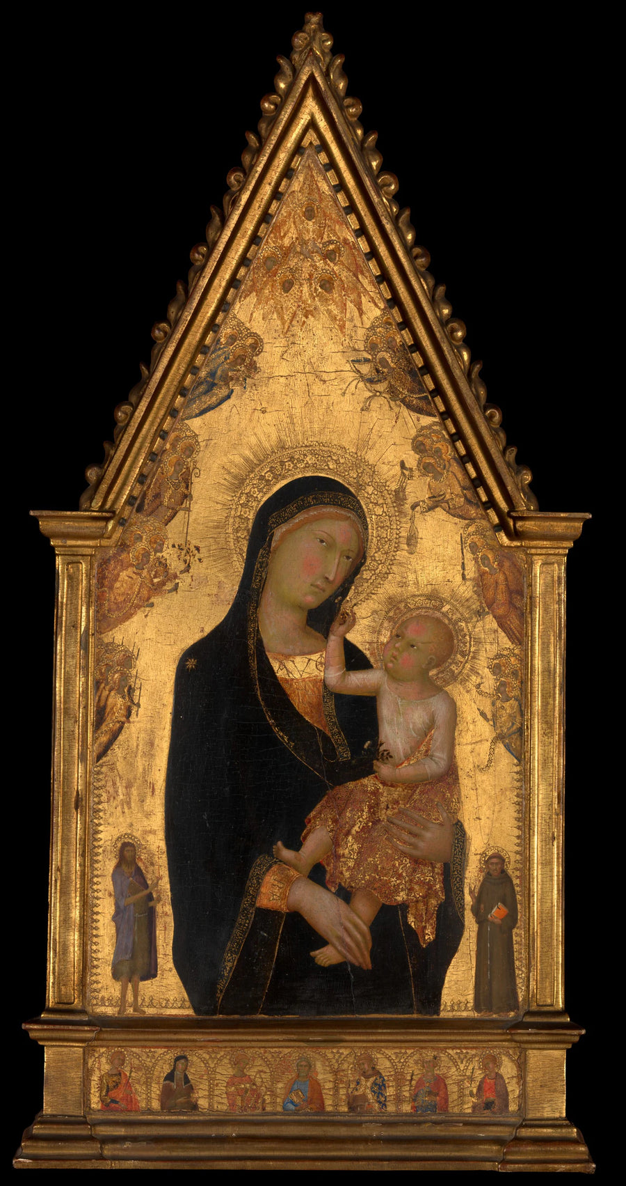 Madone et enfant avec des saints et des anges - Lippo Memmi (Filippo di Memmo)