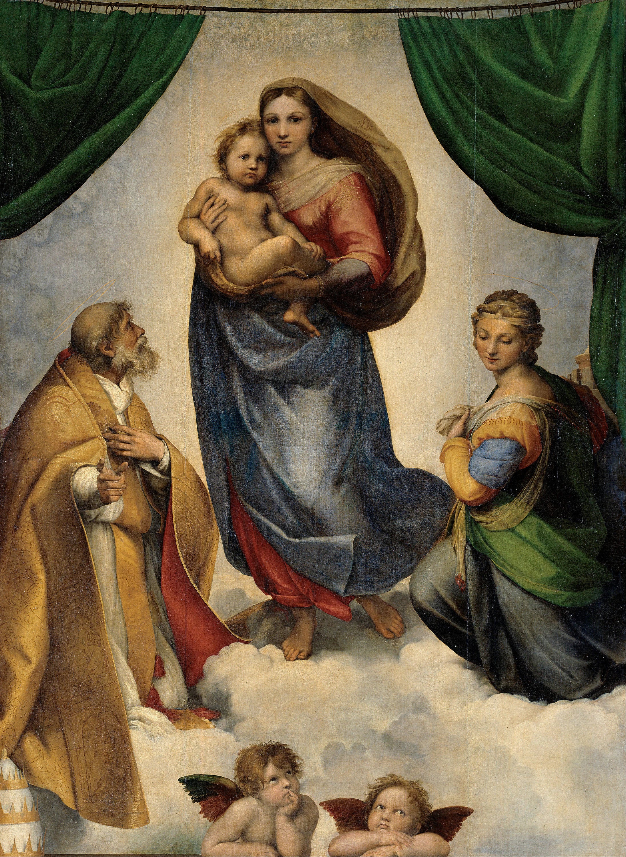 La Madonna Sistina - Raphaël Sanzio, dipinto