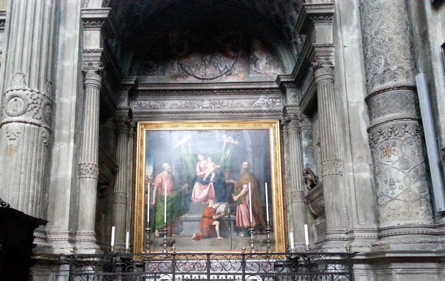 Madonna con il Bambino, santi Pietro e Paolo e un angelo - Lorenzo Lotto