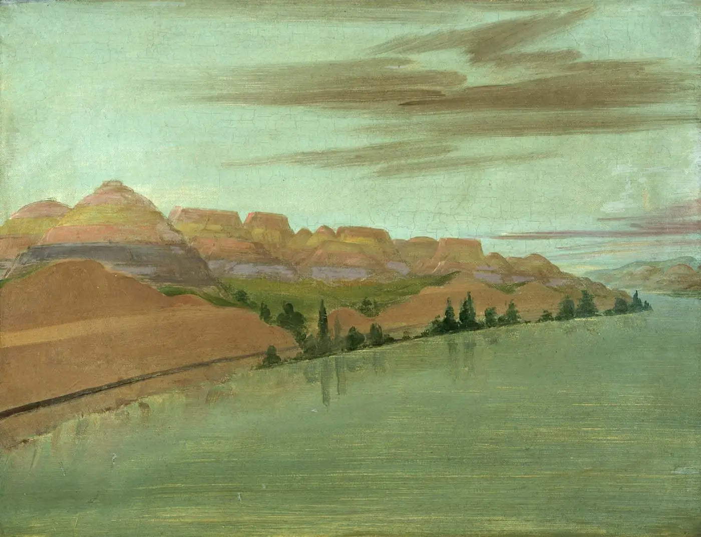 Magnifiques falaises d’argile à 1900 milles au-dessus de Saint-Louis - George Catlin - Alpha Reproduction