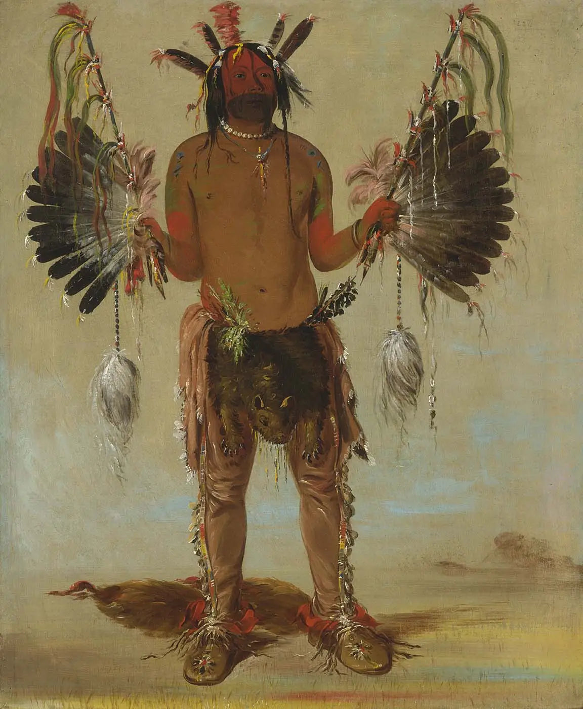 Mah-tó-he-ha vieil ours un guérisseur - George Catlin - Alpha Reproduction