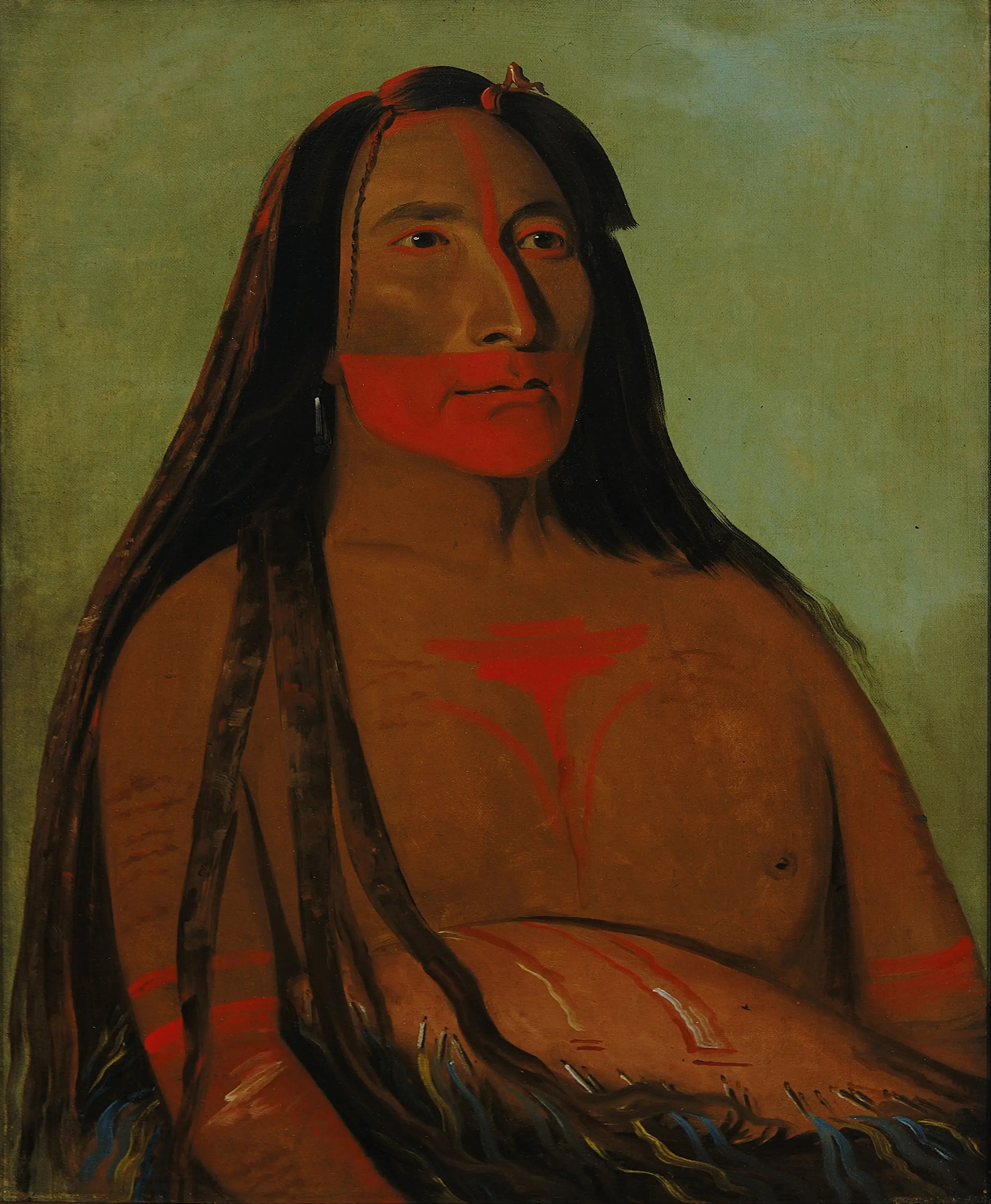 Máh-to-tóh-pa Quatre Ours Deuxième Chef en Deuil - George Catlin - Alpha Reproduction