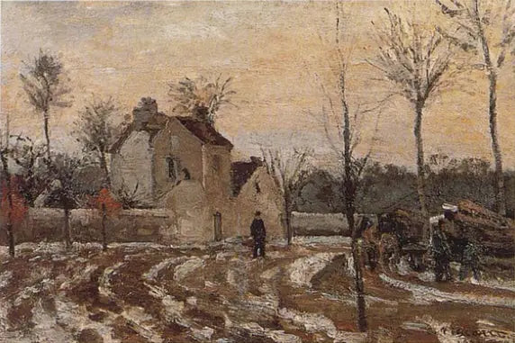 Maison de Monsieur Musy, Louveciennes - Camille Pissarro image 1 copie de tableau peinte à la main