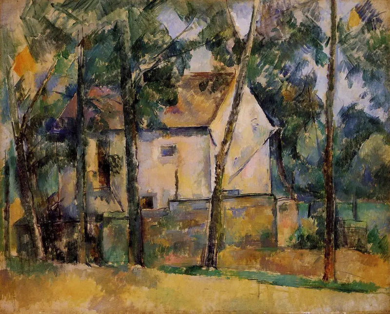 Maison et arbes - Paul Cézanne