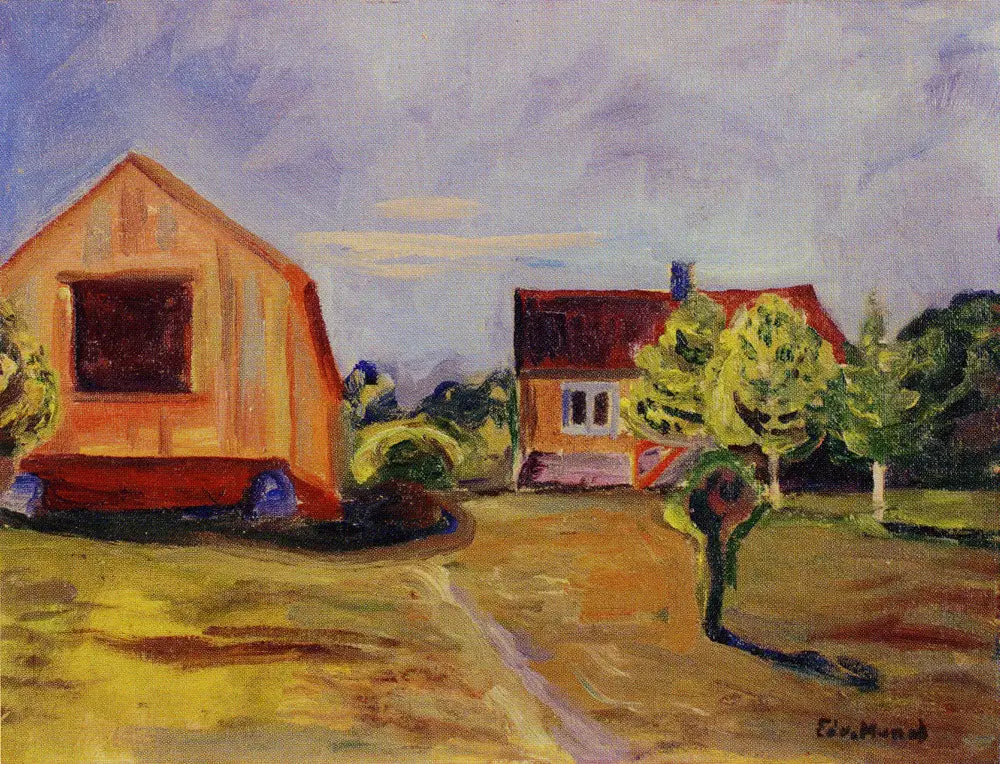 Reproduction du tableau « maison et studio de Munch à Åsgardstrand - Edvard Munch » par Alpha Reproduction en peinture à l’huile