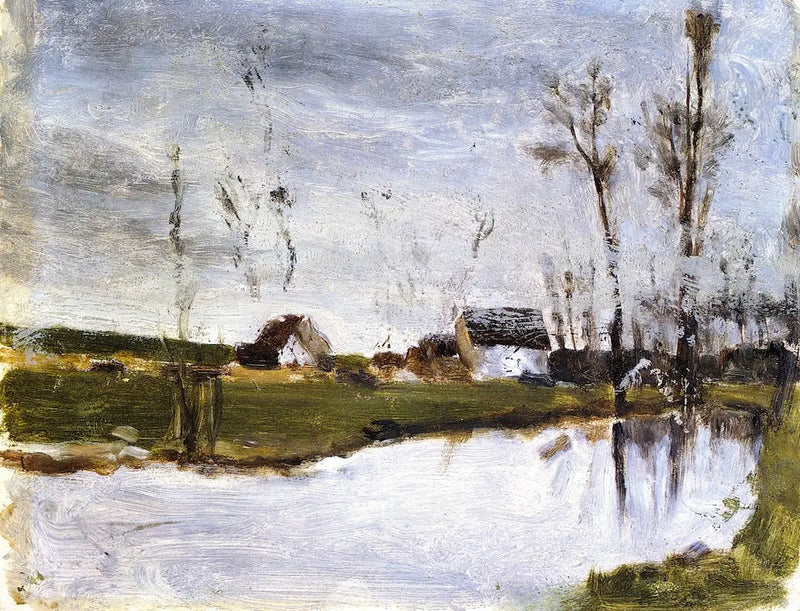 Maisons au bord de l'eau - Paul Gauguin